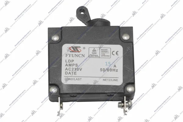 Выключатель -автомат для генератора малый до 3 kw15A