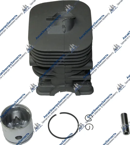 Поршневая группа для бензокосы Хускварна 125 R(цилиндр,поршень,палец,поршн,стопорн.кольца)