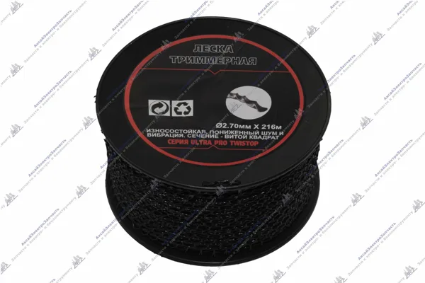 Леска триммерная сечение витой эллипс серии ULTRA PRO TWISTOP 2,70мм(216м)