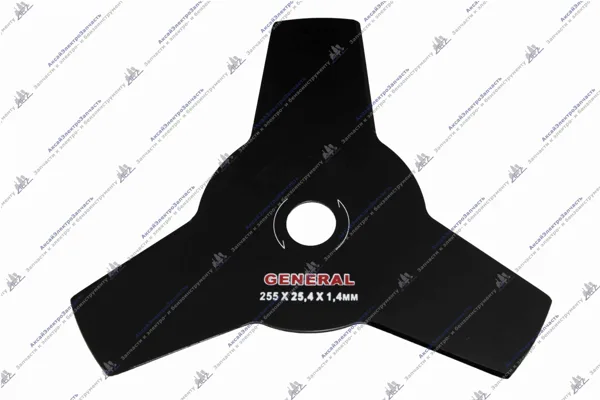 Диск для бензокосы в ассортименте 3 зуба (уп. картон) 255х25,4х1,4 HCS GENERAL