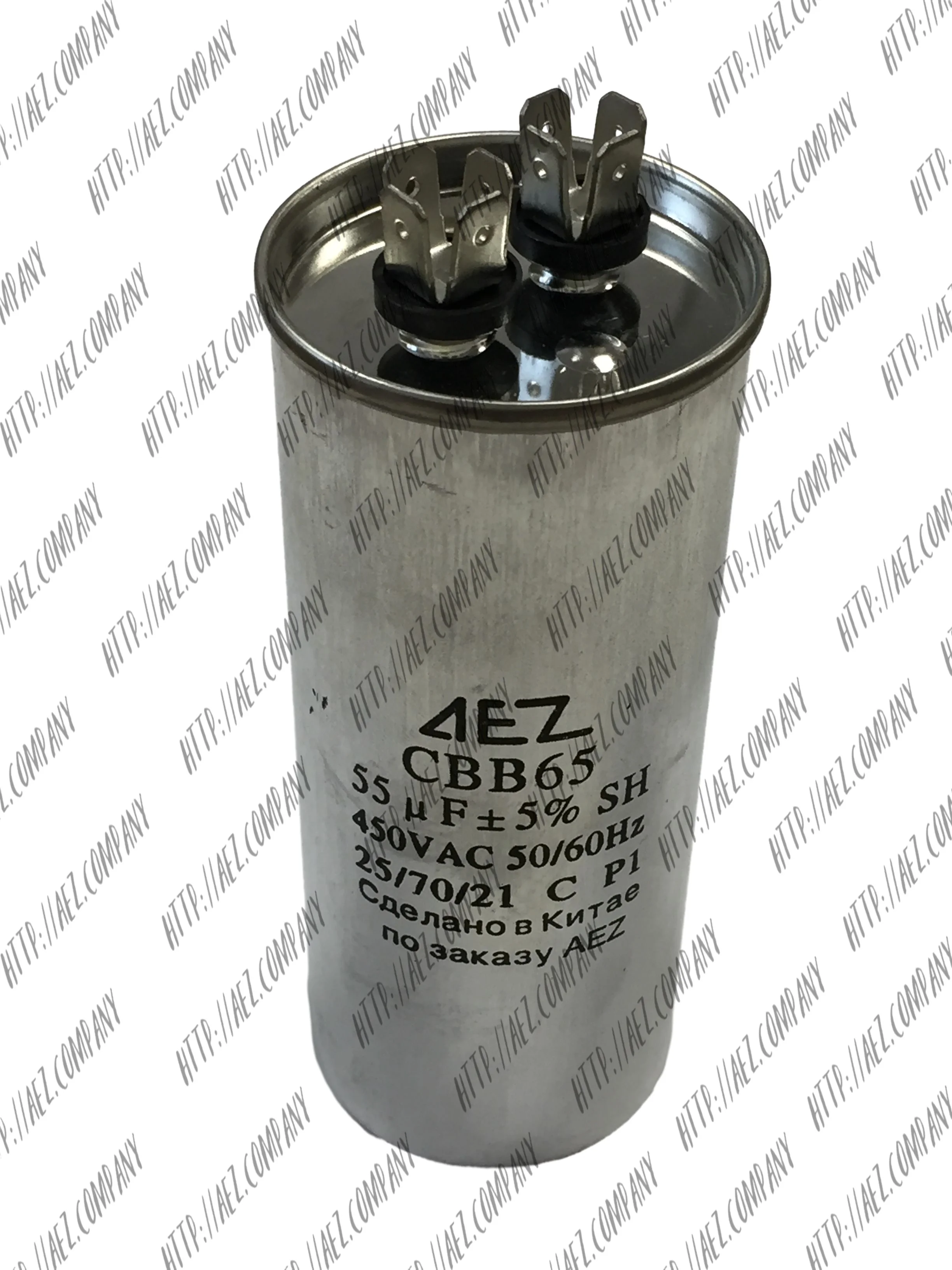 Конденсаторы пуско-рабочие марки CBB-65, 450В-55