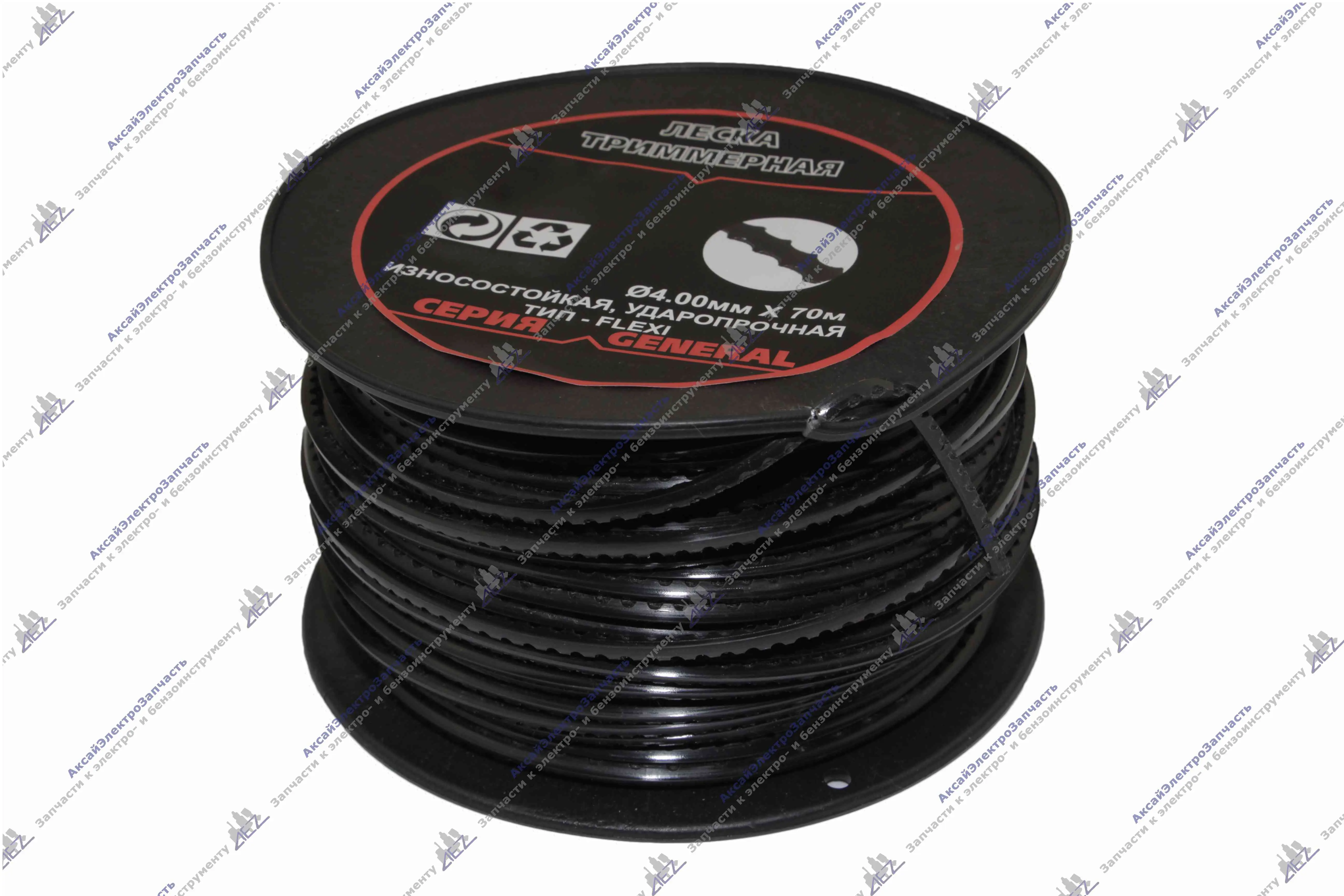Леска триммерная  серии GENERAL тип FLEXI (d-4mm*70м) износостойкая, ударопрочная