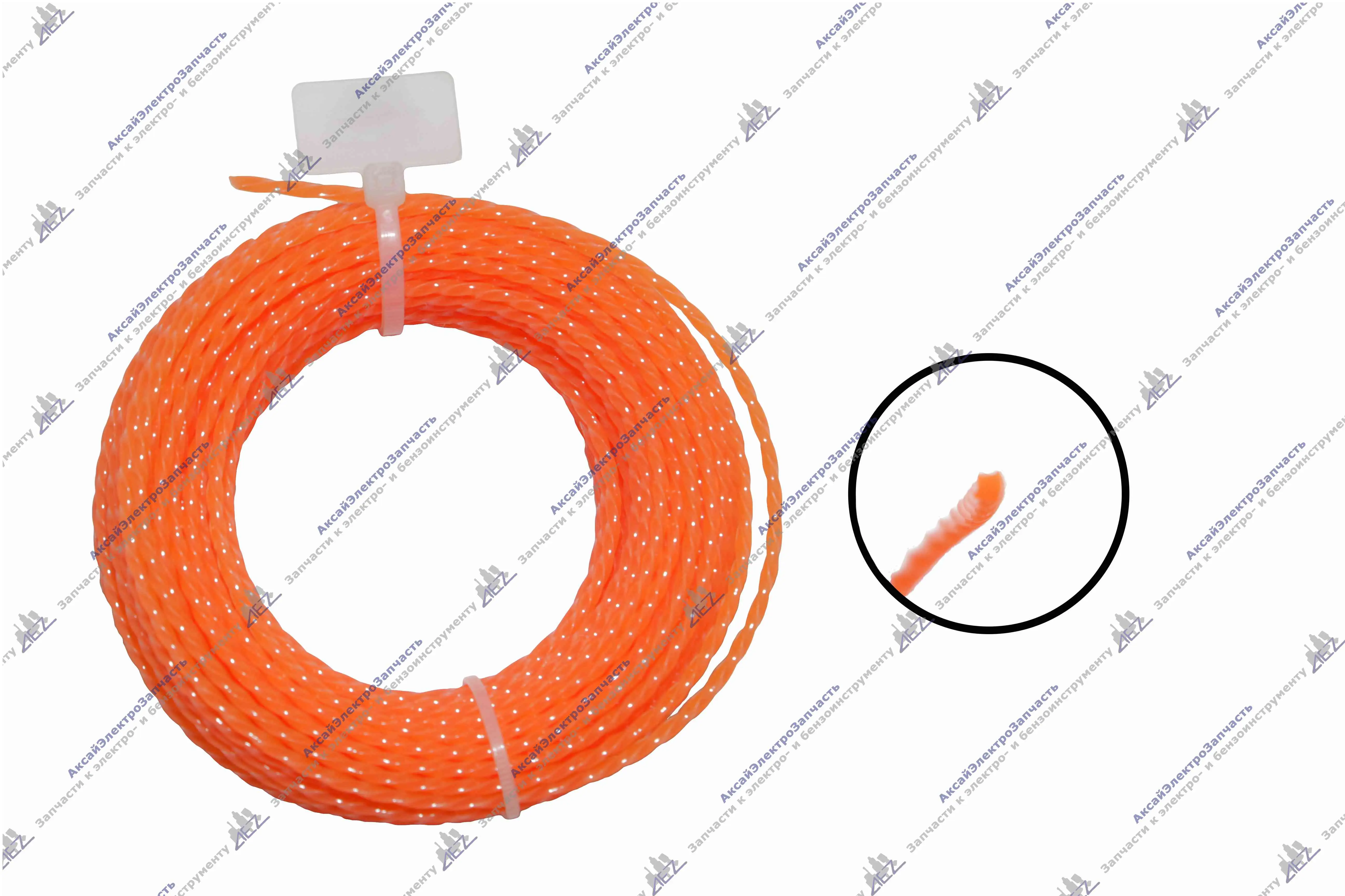 Леска триммерная AEZ сечение витой квадрат серии ULTRA PRO TWISTOP 2,40мм(15м) стикер